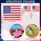 24 Pack 18 x 12 Inch American Flags on Stick, Handheld USA Flags with Spear Top, Ground Wood Flagpole Pluggable Hand Held Stick Flags for Memorial Day Parades Veteran Party Decorations